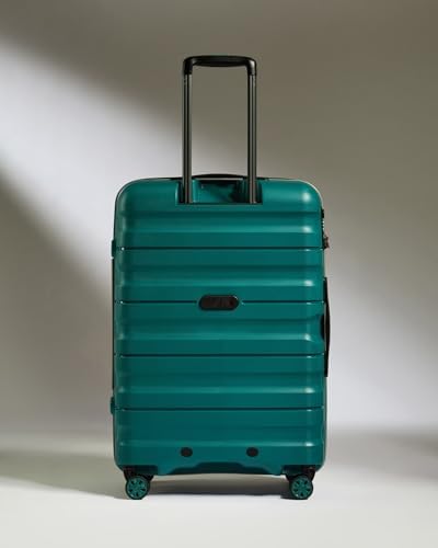 ANTLER - Lincoln Hard Shell Large Suitcase - Durable, Lightweight & Expandable, 4 Spinner Wheels - Adjustable Handle, TSA Lock, 80cm - Teal