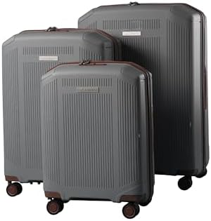 Sonada Unbreakable Luggage Unisex,Double Zipper,Expandable, TSA Lock With 4 Double Silent Wheels Set of 4 (Silver)