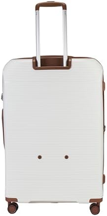 Pierre Cardin Unbreakable Luggage Set of 4, Anti Theft Double Zipper With TSA Approved Lock Suitcase for Travel, 4 Double Silent Wheels, Expandable Zipper for More Space, Unisex Suitcase (White)