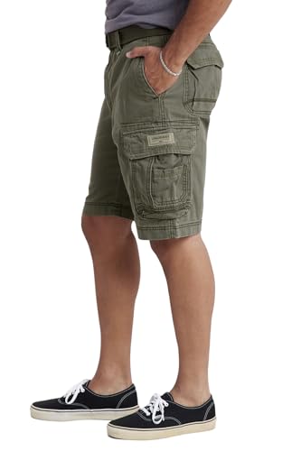 المقاس: 32 - شورت يونيون باي رجالي بحزام Survivor، عسكري،