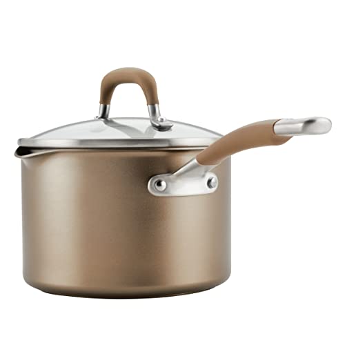 Circulon Premier Professional Hard Anodized Nonstick Cookware Induction Pots and Pans Set, 10 Piece, Bronze