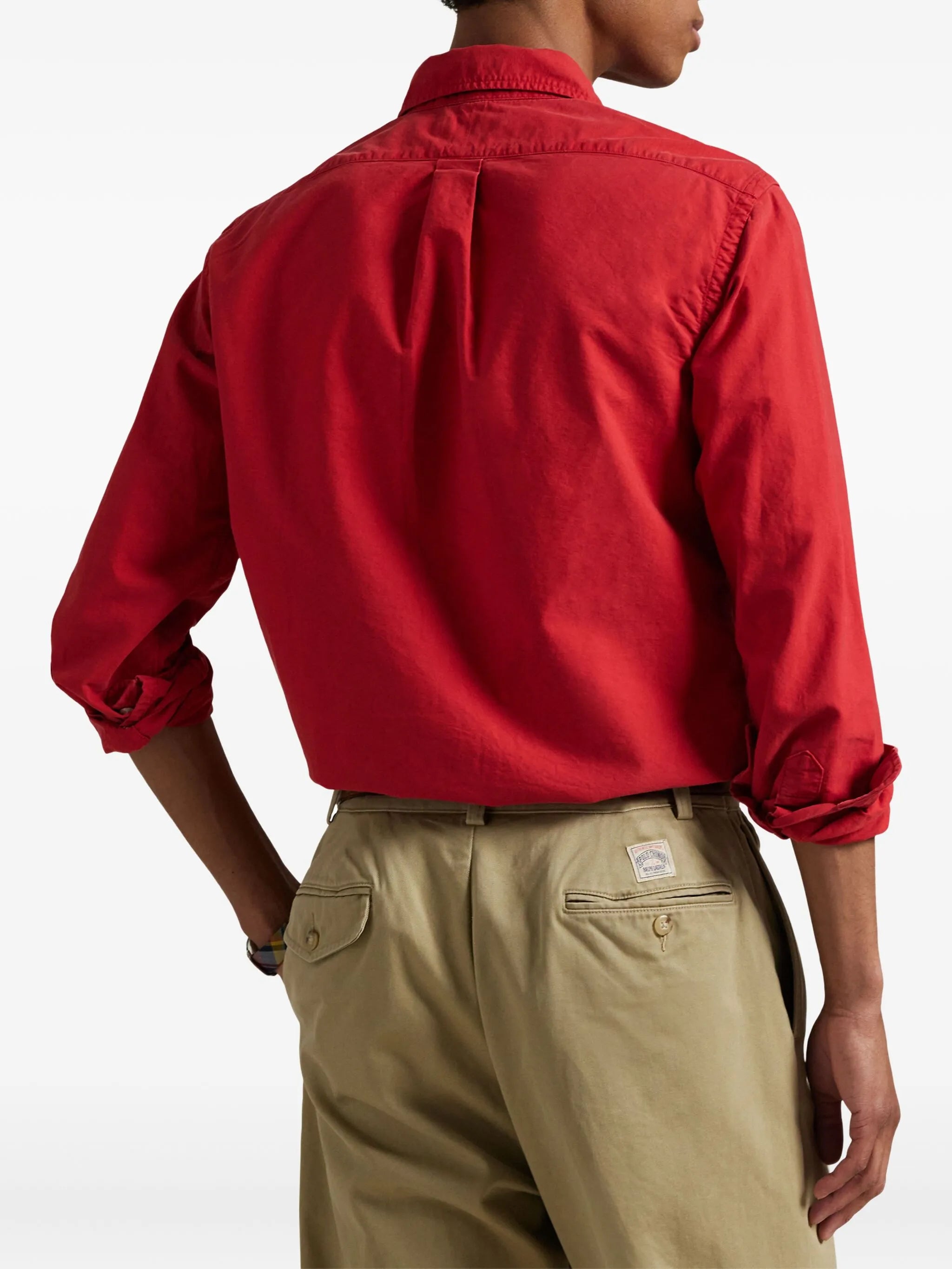 Polo Ralph Lauren embroidered-logo shirt RED