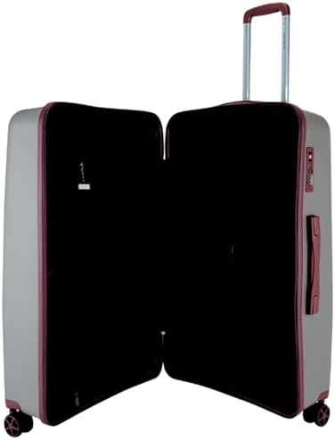 PRINCE Luggage Set of 3 Unbreakable Luggage with 4 Spinner Wheels, Luggage for Travel Light Weight Anti-Theft Lock, Size 20 24 28 Inch (Grey)