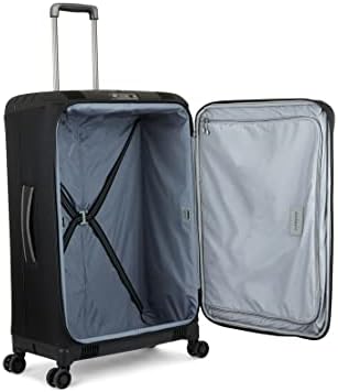 ANTLER Luggage Titus Softside International Lock suitcase for travel and business with USB Charging Port (Checked Luggage 24 Inch, Black)