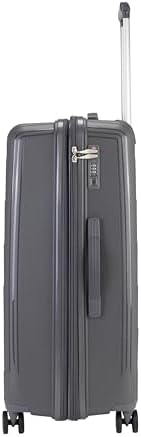 Pierre Cardin Unbreakable Luggage Set of 4, Expandable and Anti Theft Double Zipper Suitcase, 4 Double Smooth and Silent Wheels, TSA Approved Luggage for Travel (Grey)