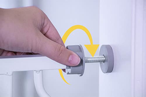 Regalo Easy Step Fits opening 73.66 cm X 97.79 cm wide, 76.2 cm High Walk Through Baby Gate, white