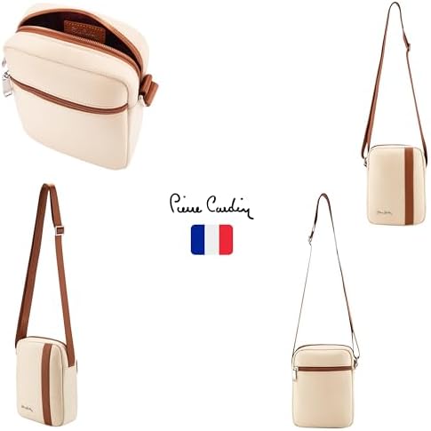 Pierre Cardin Unisex Small Tactical Sling Crossbody Backpack Shoulder Bag For Men Women PB87093 Beige