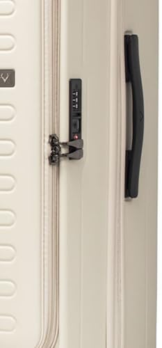 ANTLER Front Pocket Hardside Luggage Set of 2, Expandable 4 Double Wheeled Suitcase for Travel And business Trip. Anti Theft Double Zipper, TSA Lock (Beige)