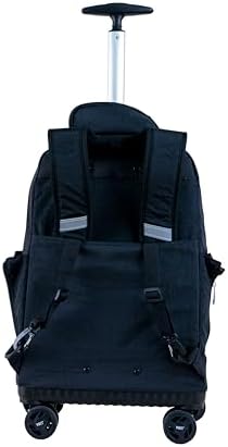 WIRES 4 Wheels printed trolley 19" wtih lunch bag and pencil case (black 1)