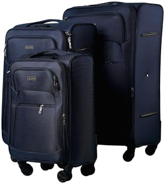 SONADA Lightweight Luggage Set of 3 ANTI Thef Lock 4 Double Wheels, Expandable Suitcase