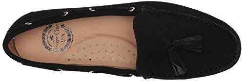 Size: 43 - Driver Club USA Women's Leather Made in Brazil Tassle Driving Loafer, Black Nubuck