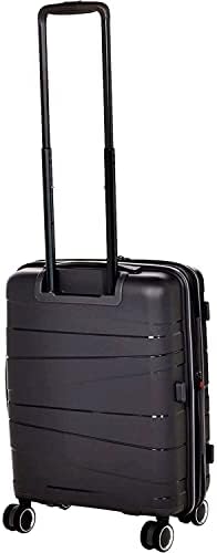 Pierre Cardin UNBREAKABLE Luggage Zurich Collection Suitcase For Travel, TSA Approved Lock, ANTI Theft Double Zipper luggage (Set of 3, Black)