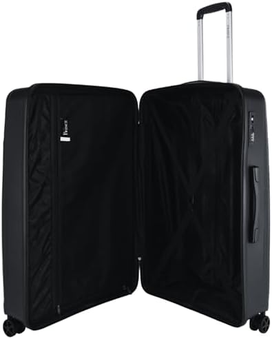 PRINCE Luggage Set of 3 Unbreakable Luggage with 4 Spinner Wheels, Luggage for Travel Light Weight Anti-Theft Lock,Size 20 24 28 Inch (Black