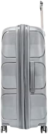 Pierre Cardin UNBREAKABLE Luggage Lightweight suitcase for travel TSA Approved, Double Zipper (Set of 4, White)