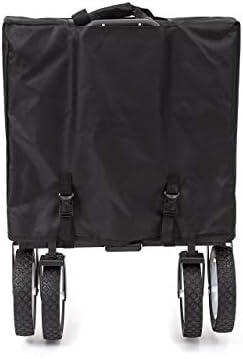 MacSports Collapsible Folding Outdoor Utility Wagon, Black