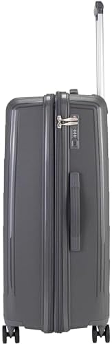 Pierre Cardin Unbreakable Luggage Set of 3, Expandable and Anti Theft Double Zipper Suitcase, 4 Double Smooth and Silent Wheels, TSA Approved Luggage for Travel (GREY)