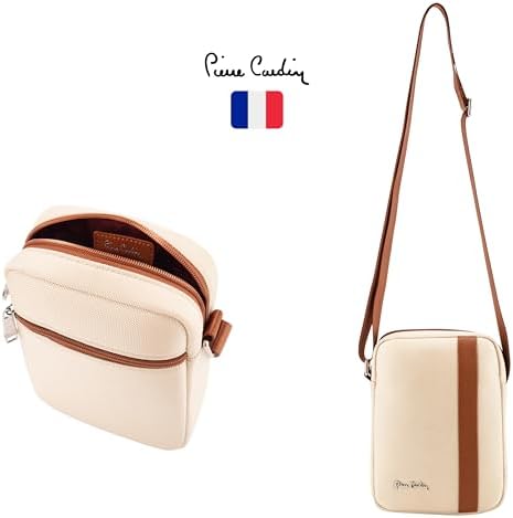 Pierre Cardin Unisex Small Tactical Sling Crossbody Backpack Shoulder Bag For Men Women PB87093 Beige