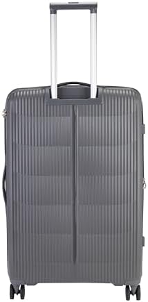 Pierre Cardin Unbreakable Luggage Set of 4, Expandable and Anti Theft Double Zipper Suitcase, 4 Double Smooth and Silent Wheels, TSA Approved Luggage for Travel (Grey)