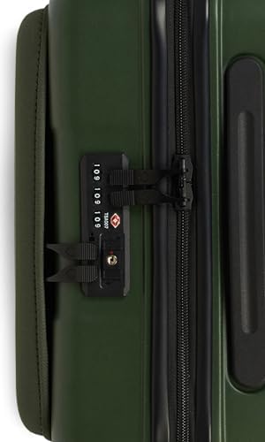 ANTLER - Cabin Suitcase with Pocket - Carry On Suitcase, Green - 56x35x23, Lightweight Suitcase for Travel & Holidays - Small Suitcase with Wheels - TSA Approved Locks
