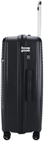 PRINCE Luggage Set of 3 Unbreakable Luggage with 4 Spinner Wheels, Luggage for Travel Light Weight Anti-Theft Lock,Size 20 24 28 Inch (Black
