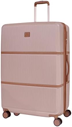 Pierre Cardin Luggage TSA Approved Suitcase for Travel, ANTI Theft Double Zipper Travel bag, Skyline Collection (Set of 3, Rose Gold)