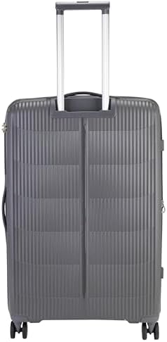 Pierre Cardin Unbreakable Luggage Set of 3, Expandable and Anti Theft Double Zipper Suitcase, 4 Double Smooth and Silent Wheels, TSA Approved Luggage for Travel (GREY)