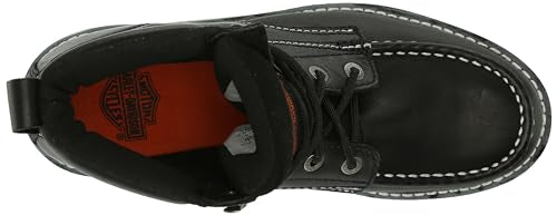 المقاس: 42 - حذاء بو ويدج بوت للرجال للدراجات النارية من هارلي ديفيدسون، مقاس 7.5 بوصة، أسود