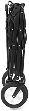 MacSports Collapsible Folding Outdoor Utility Wagon, Black