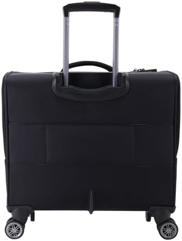 Pierre Cardin Rolling Laptop Case Set of 2 Pilot Business Bag for Travel And Laptop briefcase, International Lock 8Wheel For Easy Moveing