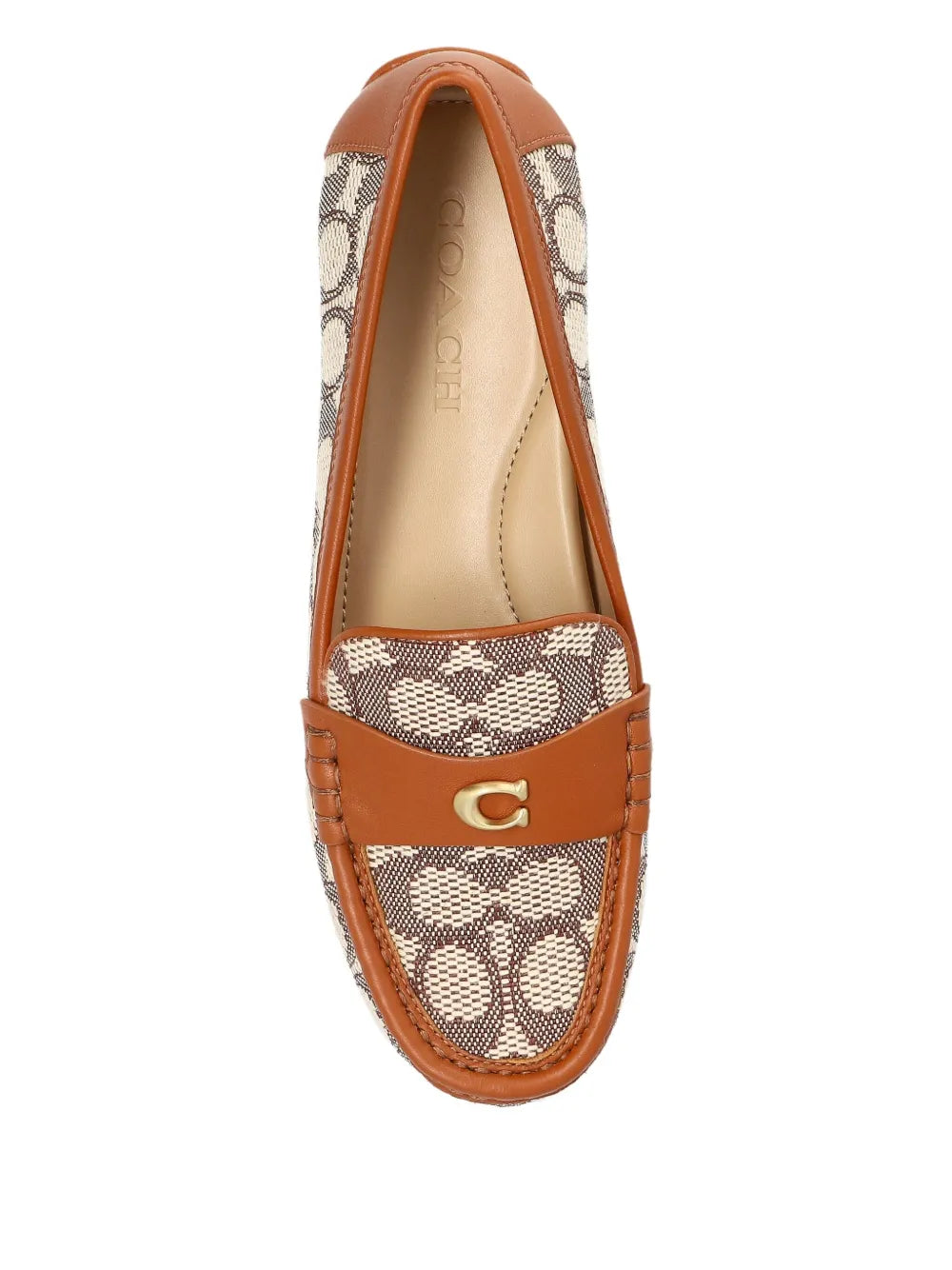 Coach Jocelyn Leather Loafer Brown Patterned Design