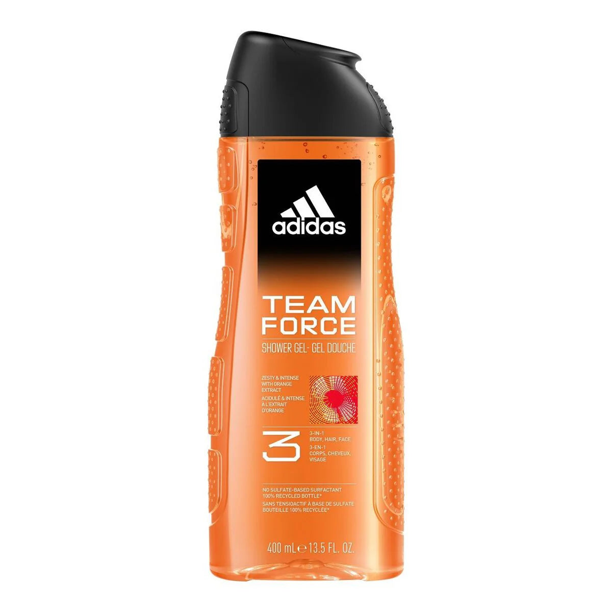 Adidas Team Force Shower Gel - 3in1 Body,Hair,Face 400mL