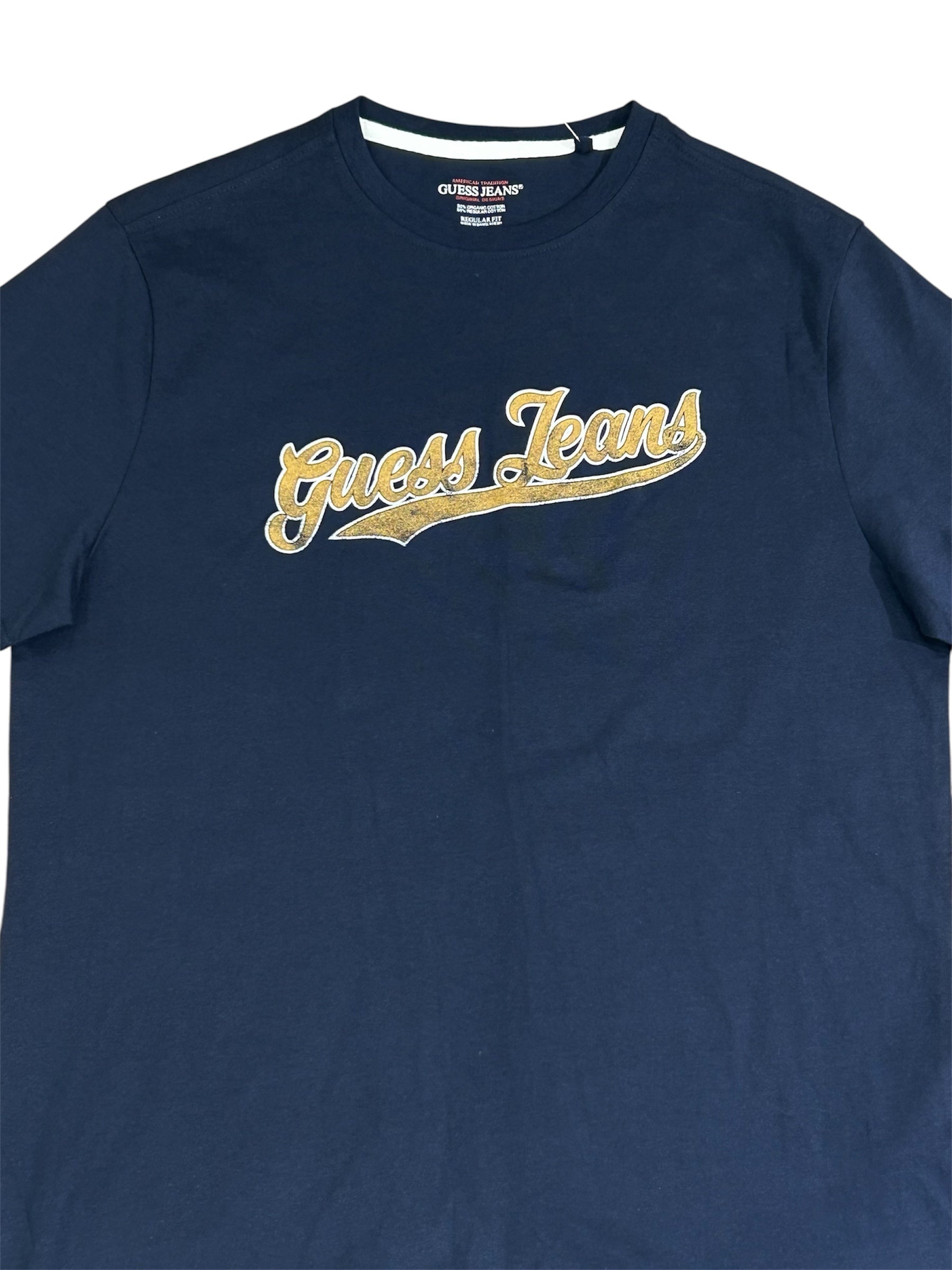 Guess Jeans Men’s Navy Cotton T-Shirt