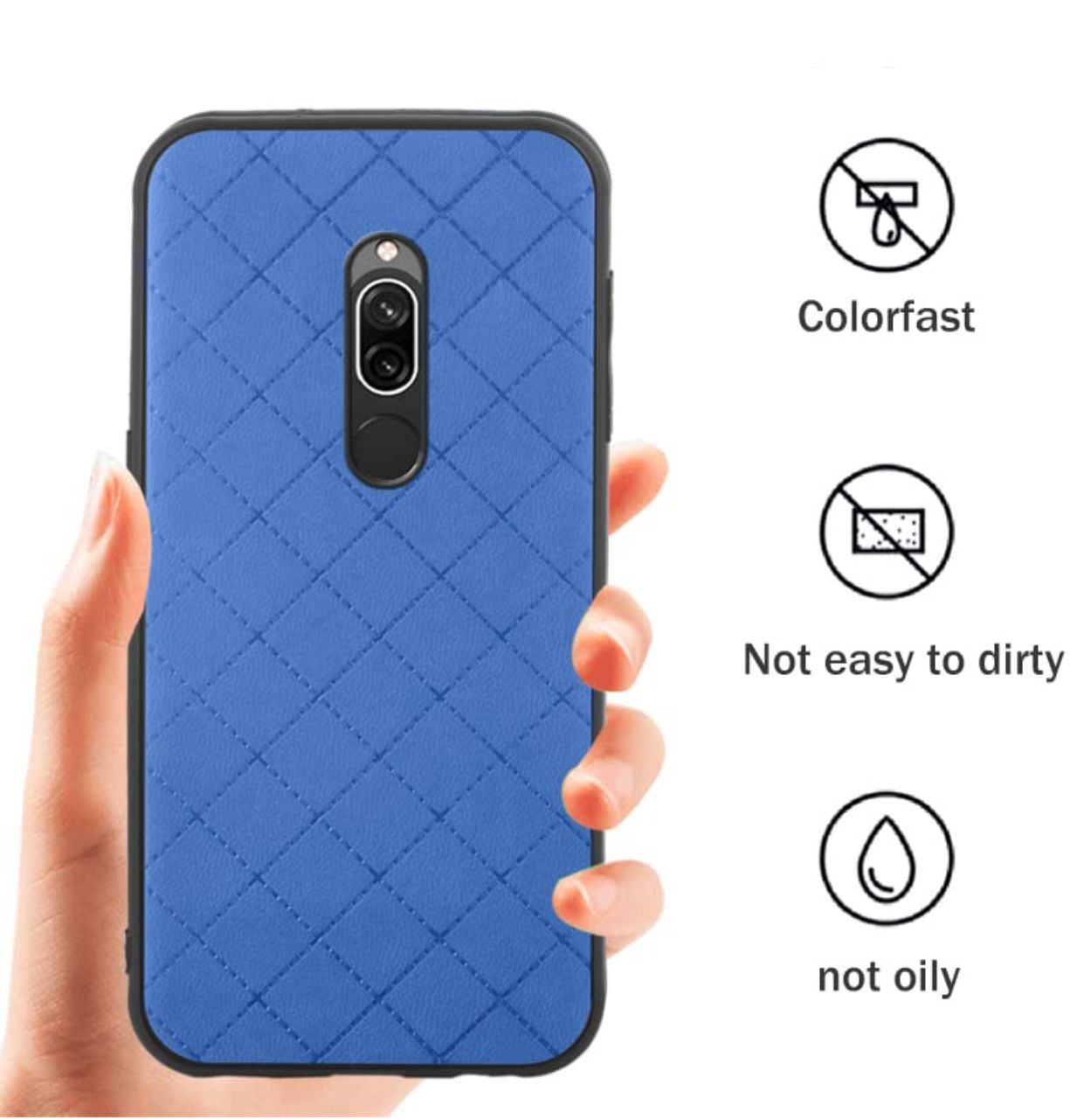 ELISORLI compatible with Xiomi Redmi 8A case rugged thin slim