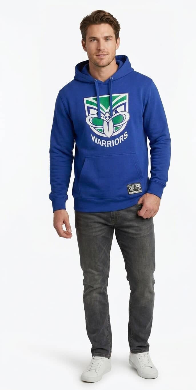 NRL WARRIORS ROYAL BLUE HOODIE FOR MEN