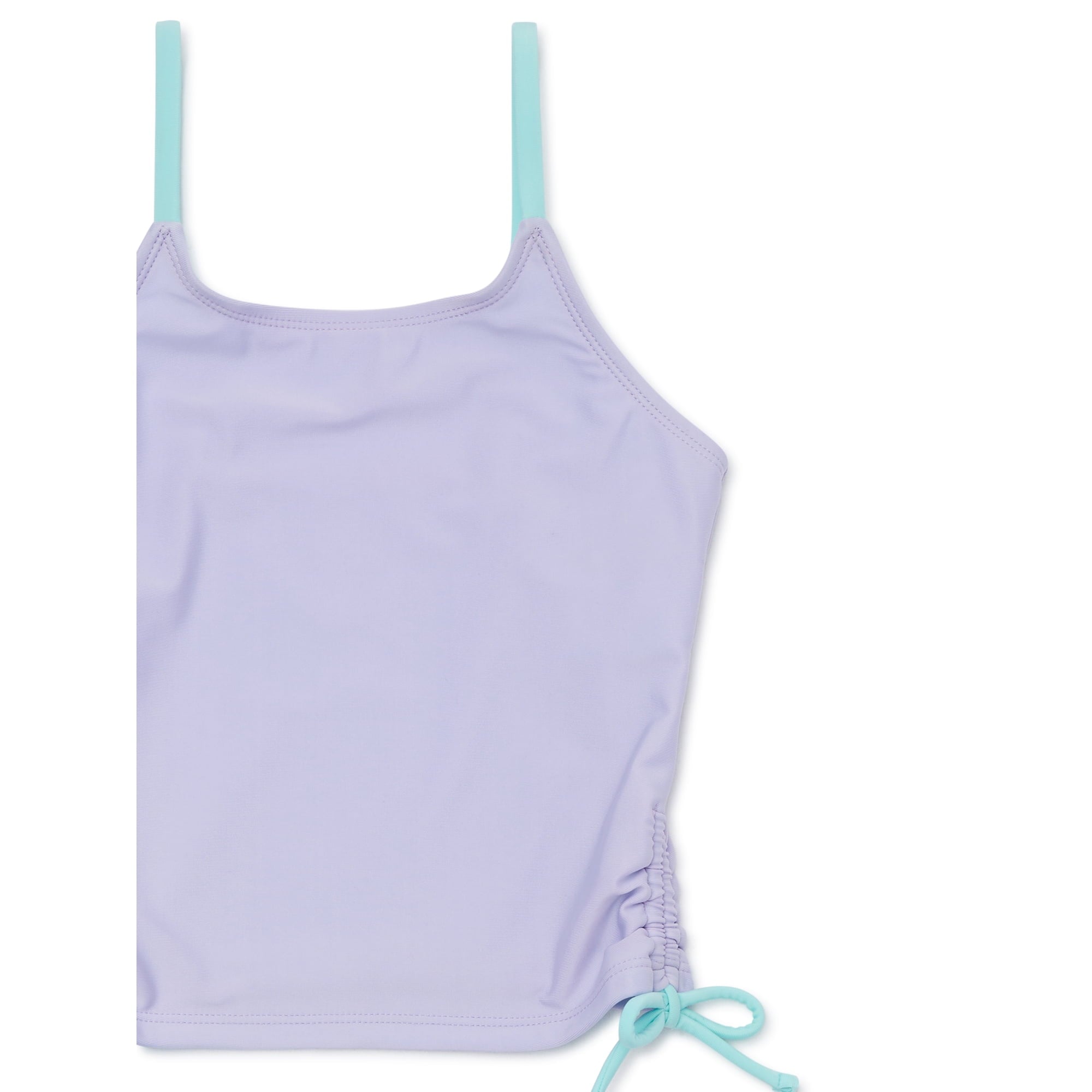 المقاس: M (7-8) - بدلة سباحة تانكيني برباط جانبي للفتيات من Wonder Nation مع عامل حماية من الأشعة فوق البنفسجية 50، قطعتين