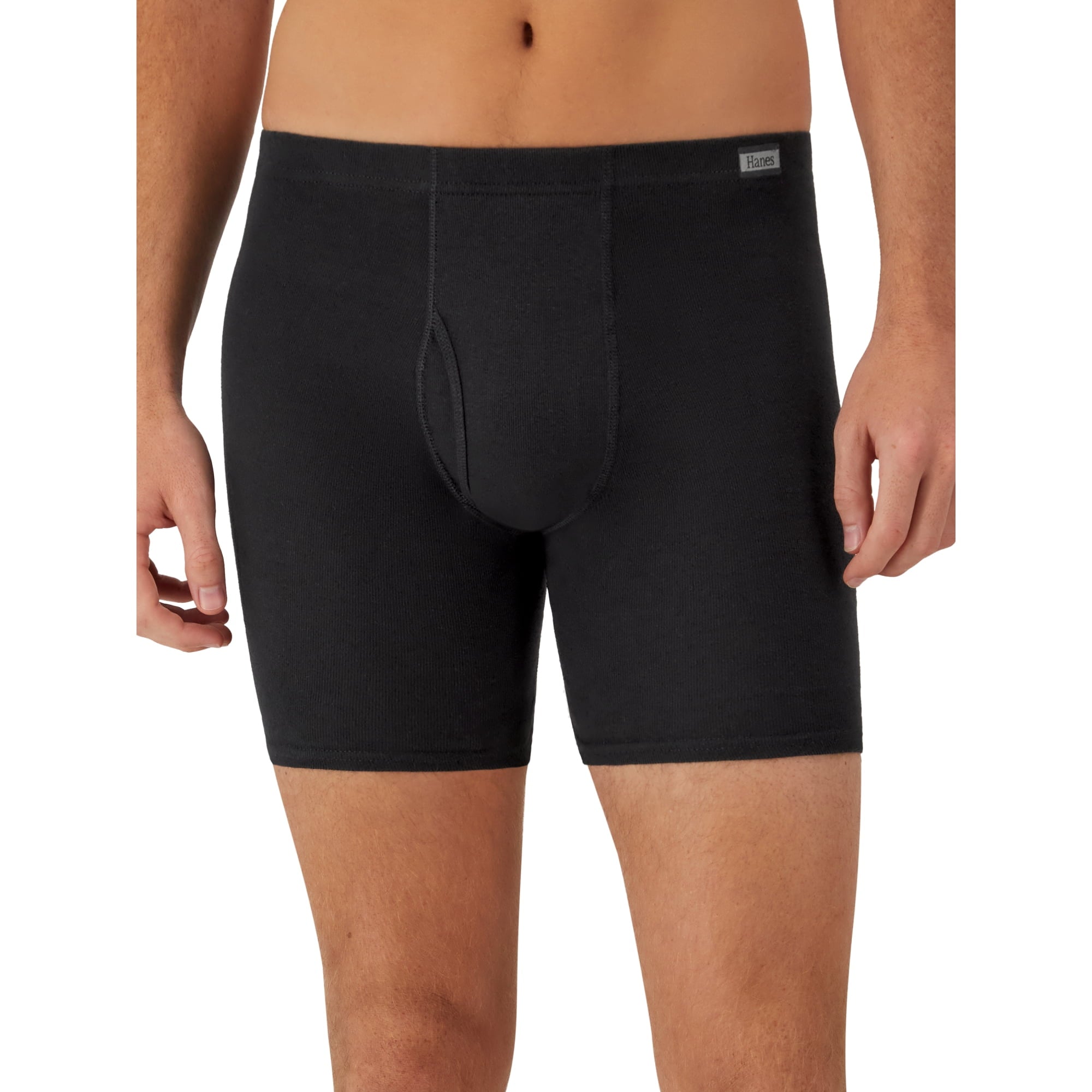 SIZE: L(36-38) - Hanes Men's Value Pack Covered Waistband Boxer Briefs, 6 Pack