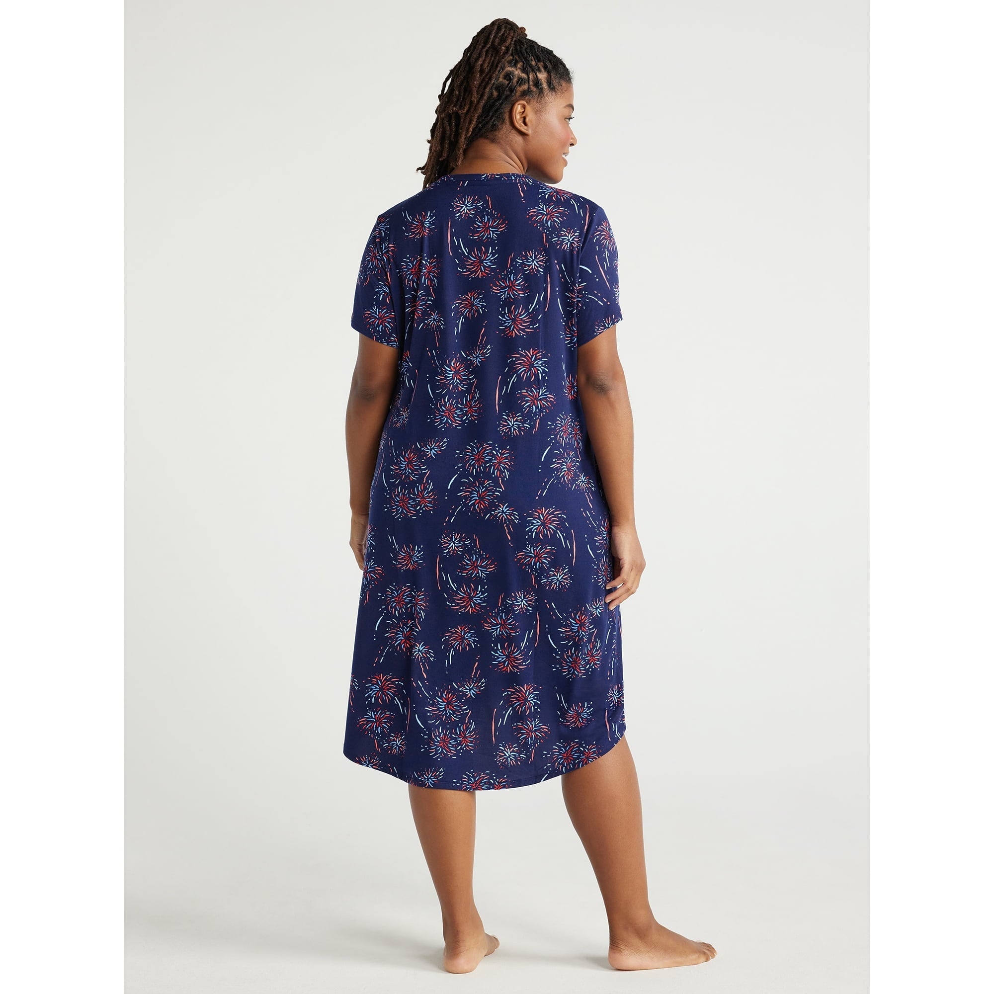 المقاس: S - قميص نسائي قصير الأكمام محبوك من Joyspun