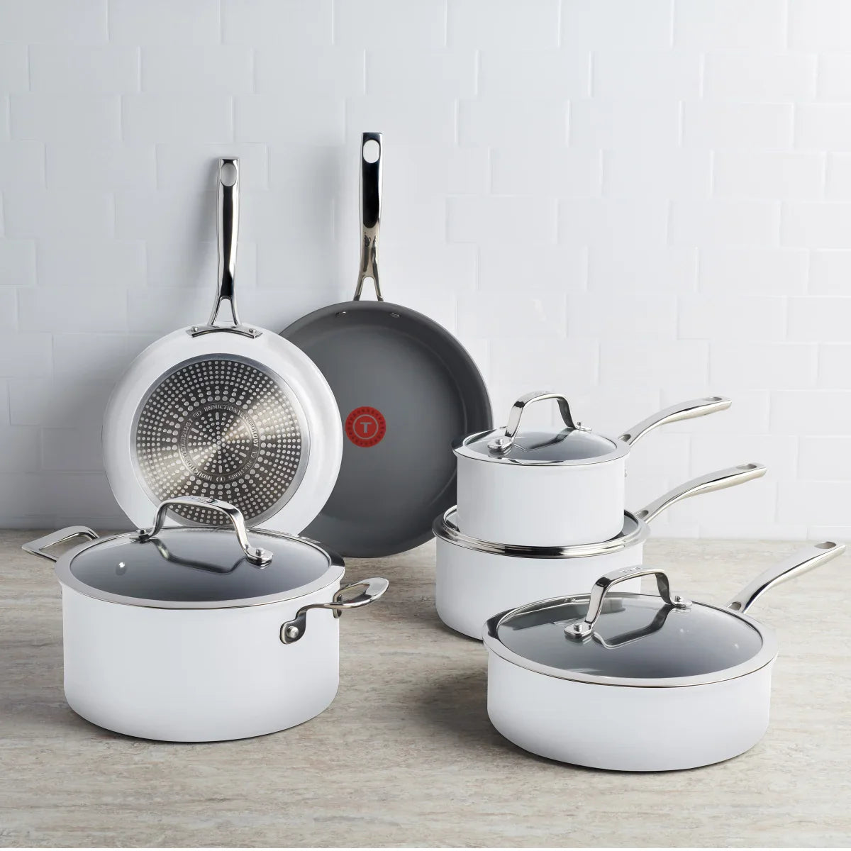 T-fal Excellence Ceramic Non-Stick Cookware Set, 10-piece