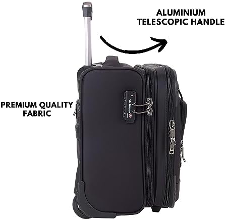Pierre Cardin Sonada Rolling Laptop Bag Premium Wheeled Briefcase With ANTI THEFT TSA Lock Water-Resistant Pilot case, Roller Case Computer Bag UNISEX (CA95052)