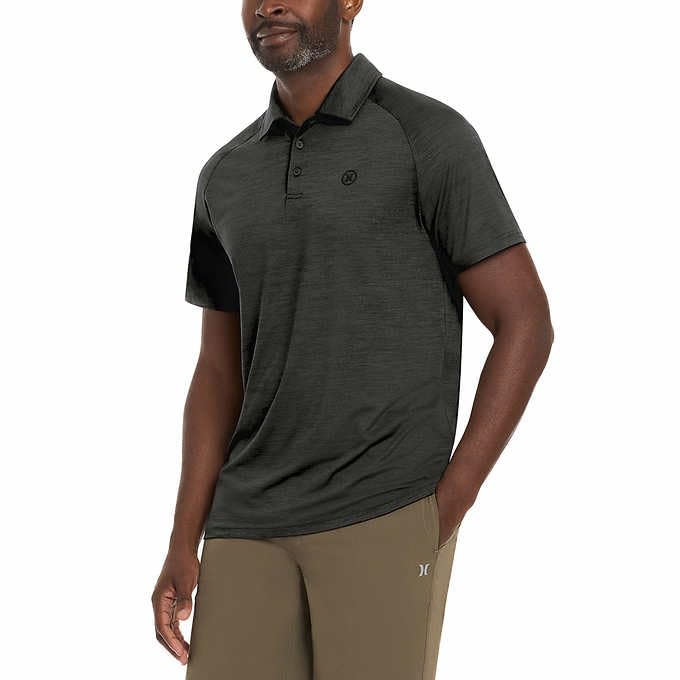 SIZE: XXL - Hurley Men's Stiller 3.0 Polo, True Black, XX Large