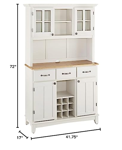 خزائن جانبية من هوم ستايلز، بوفيهات، خزائن، خزانة، طاولة تقديم مع خزانة، لون أبيض فاتح