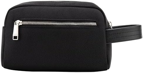 Pierre Cardin Unisex Essential Water Repellent Washbag For Travel, Men Multi Purpose Pouch For Office And Travel PB87079 Black