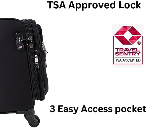 Pierre Cardin Sonada Rolling Laptop Bag Premium Wheeled Briefcase With ANTI THEFT TSA Lock Water-Resistant Pilot case, Roller Case Computer Bag UNISEX (CA95050)