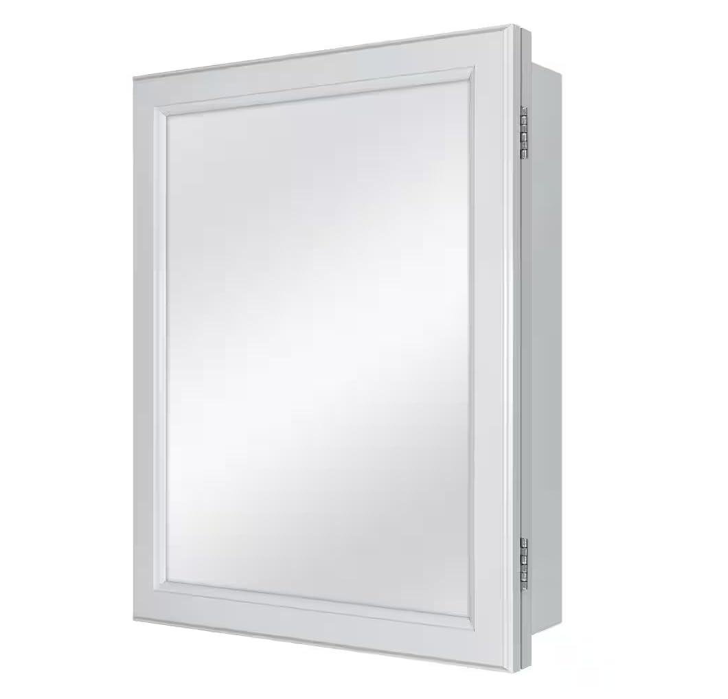 Glacier Bay Rectangular Wood Composite Medicine Cabinet with Mirror 15.1 in. W x 19.2 in. H