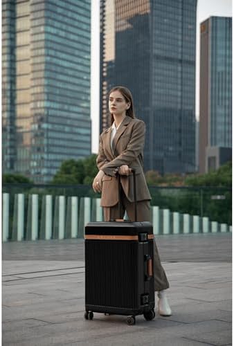 VERAGE Aluminum 28 Inch Suitcase Hard side Spinner Luggage (Blue)
