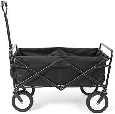 MacSports Collapsible Folding Outdoor Utility Wagon, Black