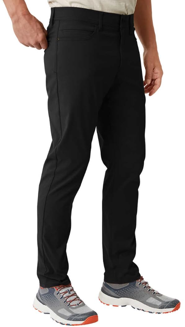 المقاس: 40×32 - بنطال رياضي خفيف الوزن مقاوم للعوامل الجوية، أسود اللون