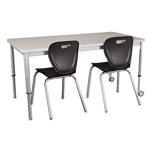 Learniture Shapes Series School Chair, 45 cm Seat Height, Black, (Pack of 4)