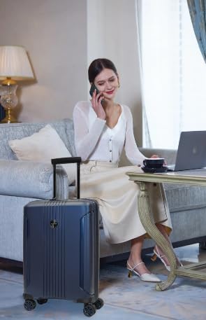 VERAGE UNBREAKABLE Hard Shell Luggage TSA Approved Suitcase for Travel, Expandable and Anti Theft Double Zipper Suitcase set of 3, 4 Double Spinner (Champagne)