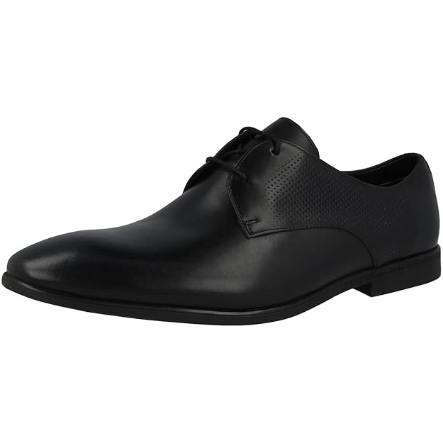 Clarks Men Bampton Walk Black Leather Formal Shoes